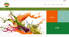 Desktop Screenshot of iliyafoods.com
